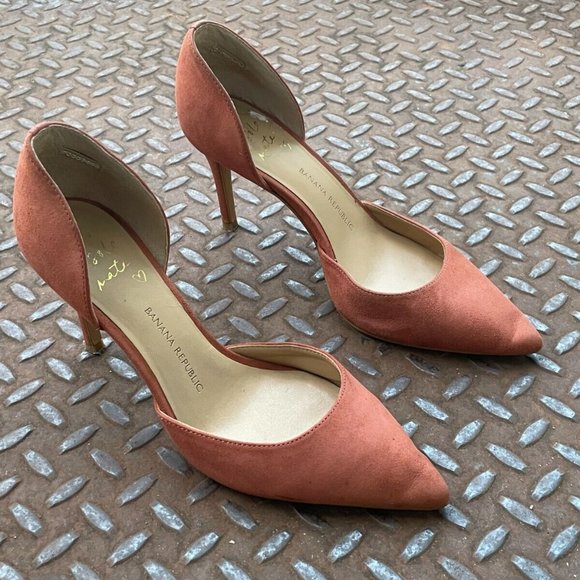 Banana Republic Women Heels Sandal Shoes Brown Leather Upper Pump Size 6.5M - Picture 3 of 10